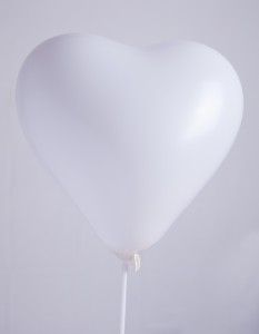 Pastel White Heart balloons